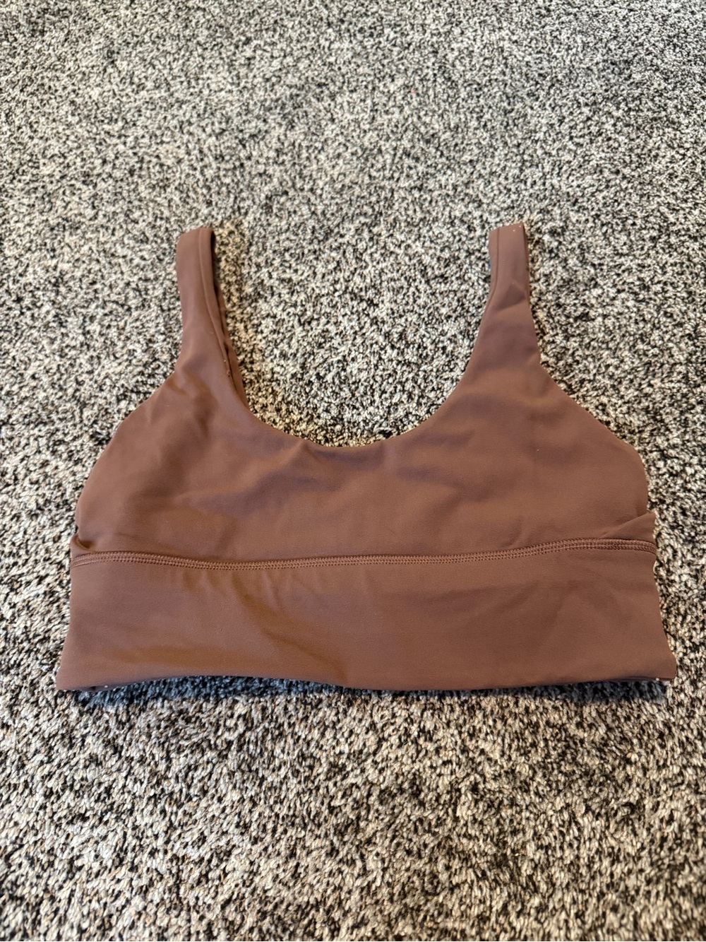 lululemon Longline Sports Bra Chocolate Brown – Size 6